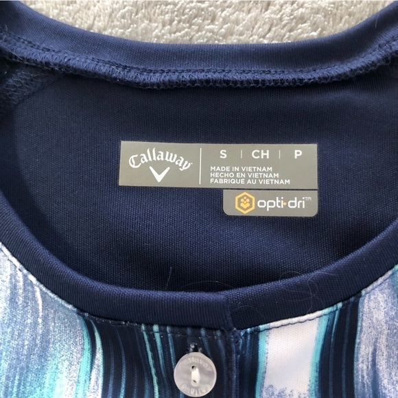NWOT Callaway Opti-dry Athletic Blue Golf Short Sleeve Shirt Size Small - Picture 5 of 10